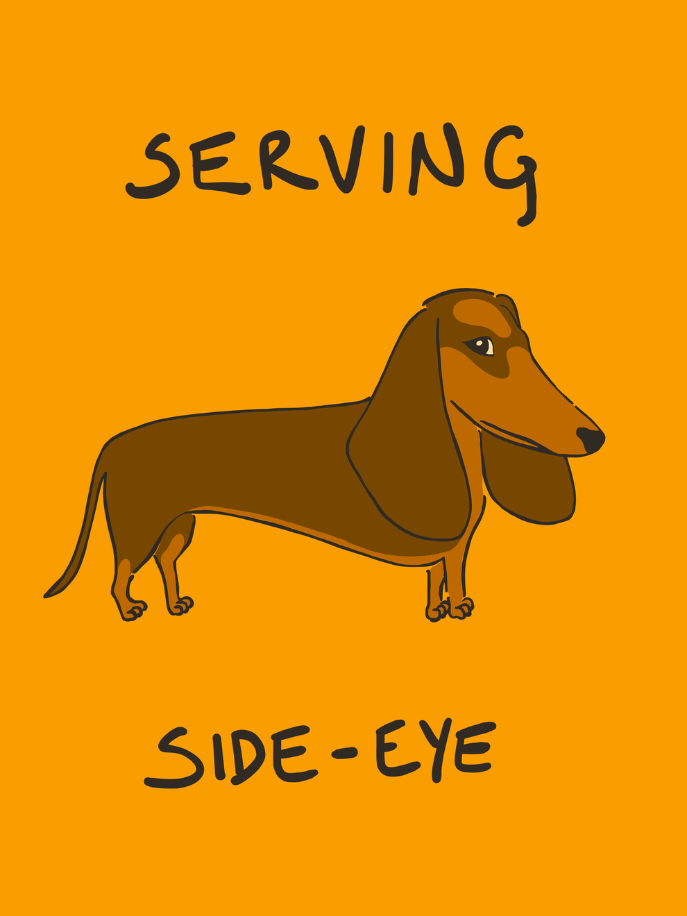 Digital drawing: Serving Side-Eye