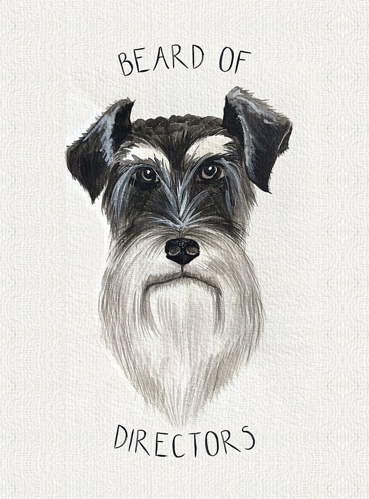 Framed schnauzer watercolour print
