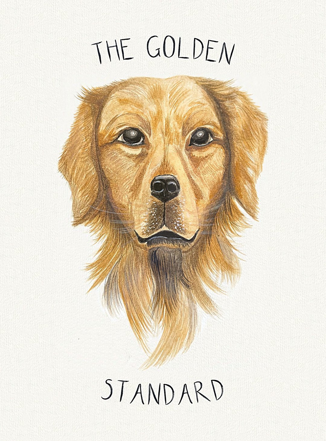 Watercolour painting: Golden Retriever