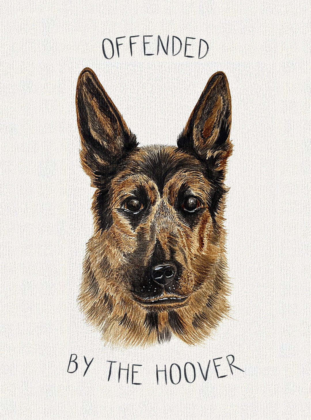 Watercolour painting: German Shepherd